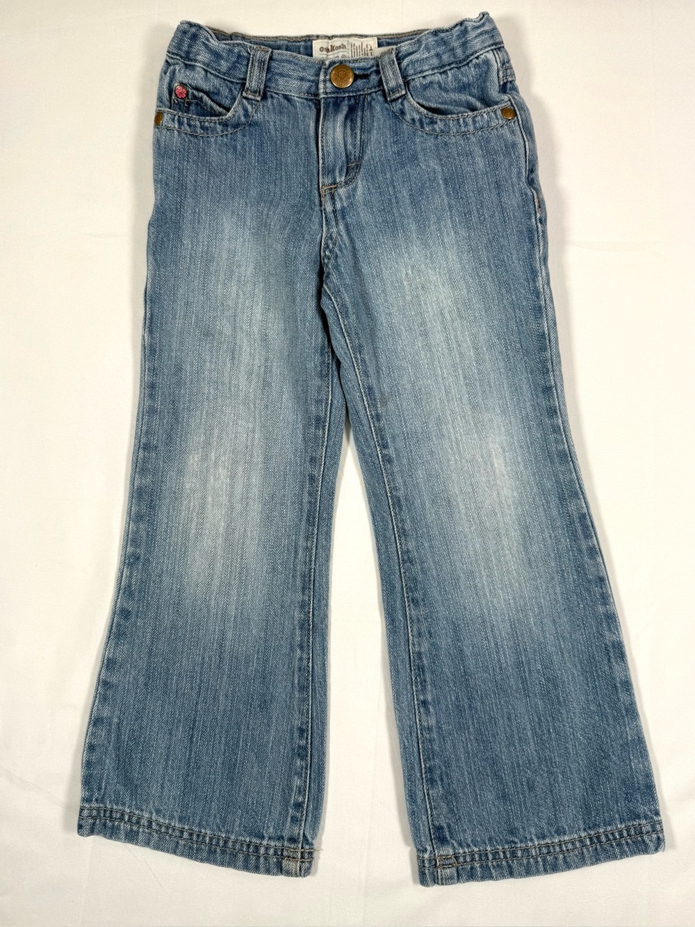 OSHKOSH Girls Bootcut Jeans 4R Y2K‎ Butterfly Embroidered Denim Boho Cottagecore